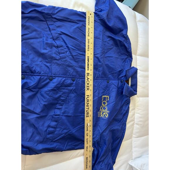 Vintage Advertising Jacket Eagle Pack Pet Food Large Blue Dunbrook Pla Jac Nylon - Picture 4 of 7